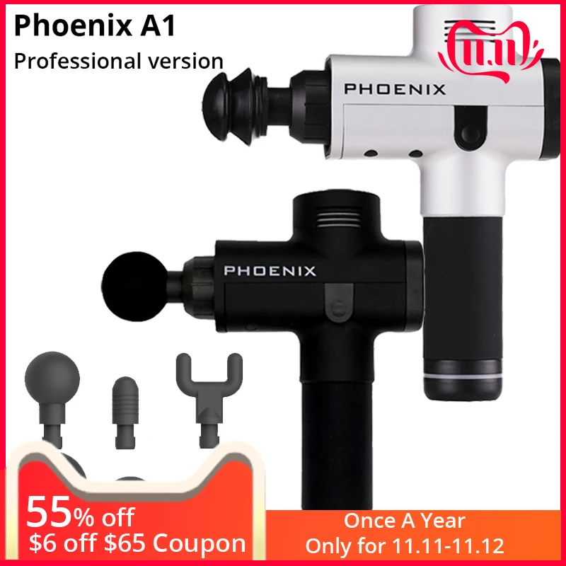 Muscle Massage Gun Portable Electronic Therapy High Frequency Vibration Massage Therapy Body Relaxation Massager Phoenix A1
