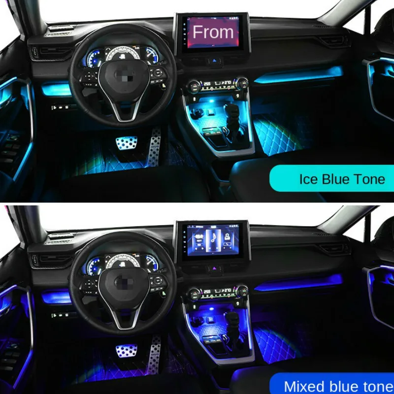 Instrument Dashboard Panel Trim Atmosphere Light For Toyota RAV4 2019 Car  Side Driver Instrument Lamp Strip For Toyota RAV4 2020