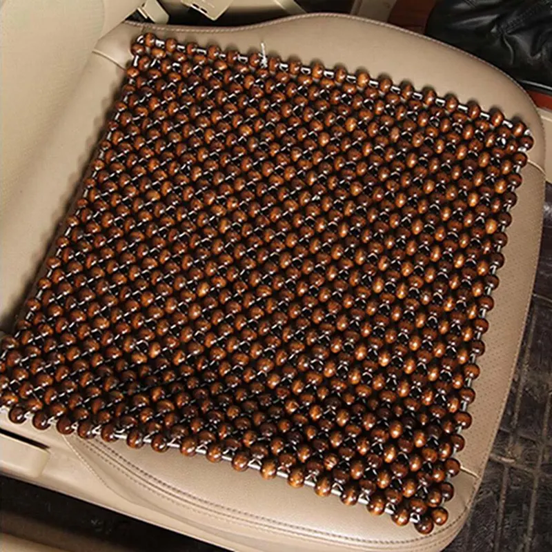45x45 см чехлы для автомобильных сидений бусины из натурального дерева Подушка для автомобильных сидений массажное дышащее сиденье коврик для автомобиля офиса