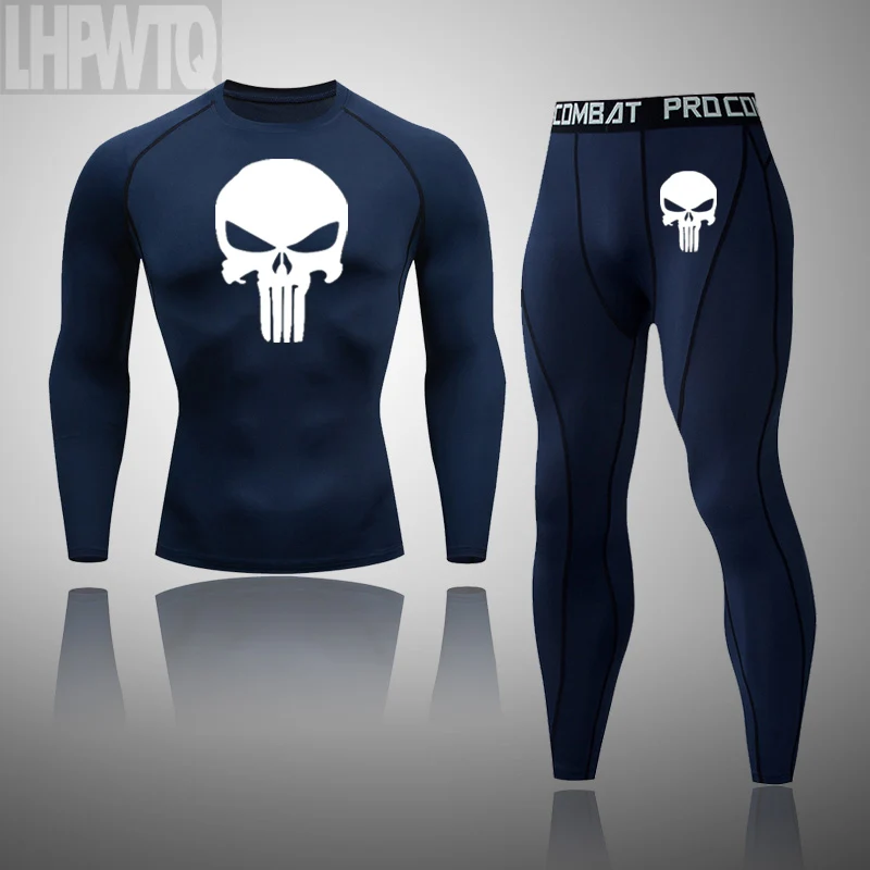 Men's Thermal Underwear Winter Ski Suit Sports Suits Compression Set Skin Tights Training Gym Fitness Clothing thermal underwear set
