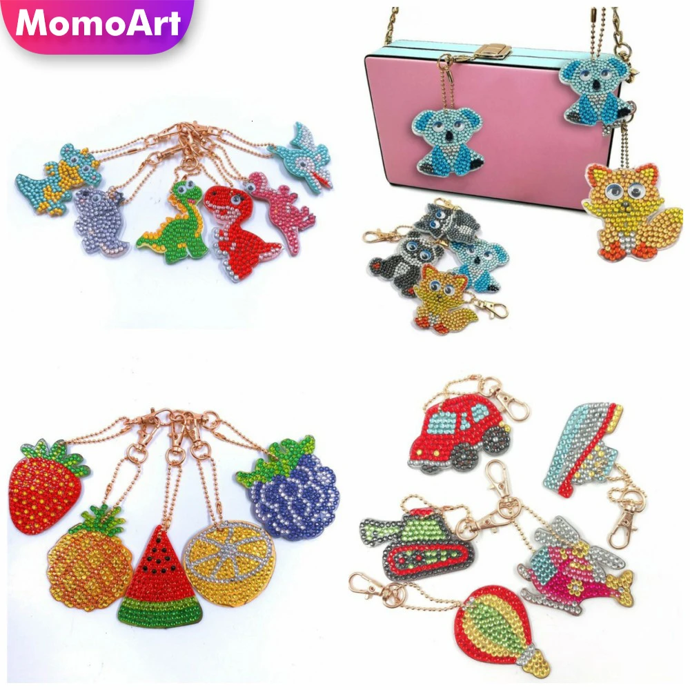 

MomoArt DIY Diamond Painting Keychain Bag Decorations Diamond Embroidery Cartoon Sale Key Buckle New Arrival Handmake Gifts