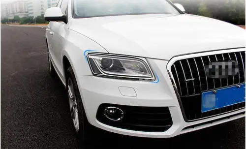 Для Audi Q5 2008- Хромированная передняя фара и задняя крышка на заднюю фару автомбиля отделка 4 шт