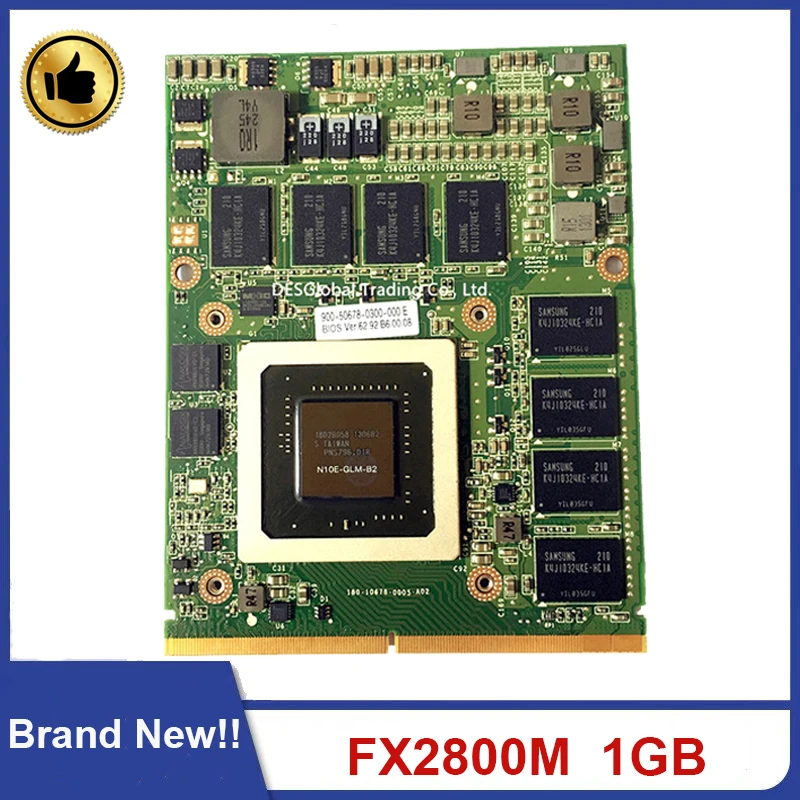 Оригинальная видеокарта FX 2800M FX2800M N10E-GLM-B2 DDR3 1GB для ноутбука HP 8740W 8730W быстрая