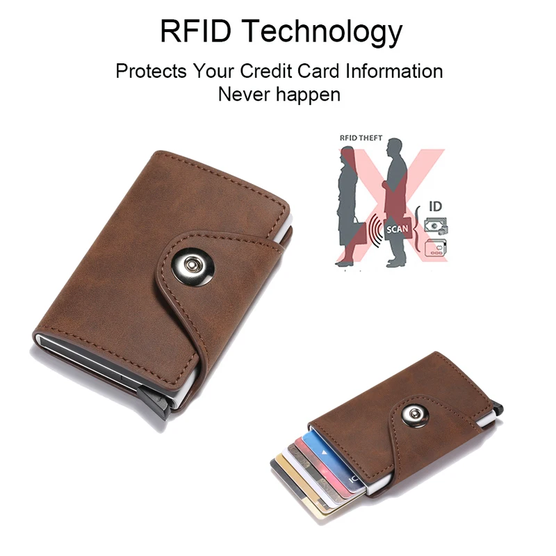 DIENQI Анти Rfid Блокировка смарт-бумажник держатель для карт для мужчин тонкий кошелек плоские портмоне винтажный кожаный кошелек для мужчин Vallet Walet черный