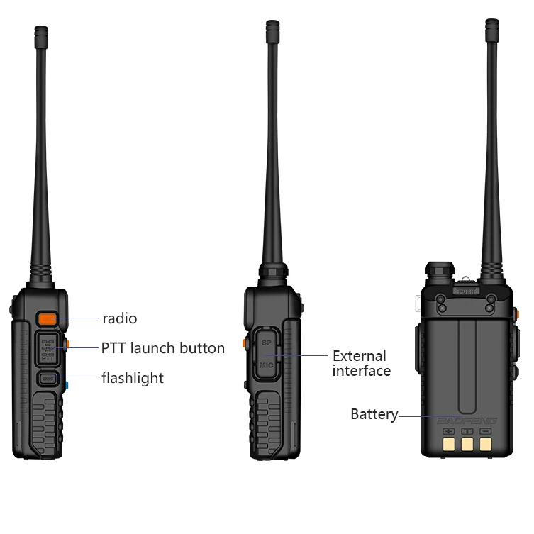 Baofeng UV-5R, 8 Вт, высокая мощность, 8 Вт, мощная портативная рация, дальность действия 10 км, VHF/UHF, Двухдиапазонная, двухсторонняя, радио, pofung uv5r