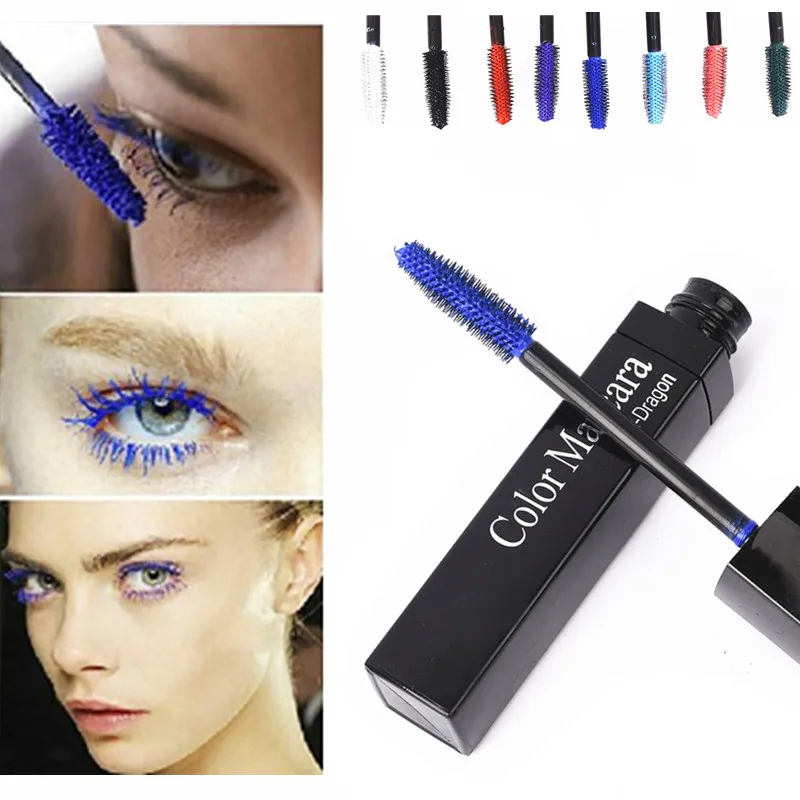 Водостойкая цветная тушь для макияжа глаз 1 шт. легко удаляет синие белые красные