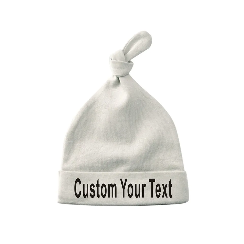 Personalised Baby Hats 100 Cotton Printed Baby Hats Caps For 0 3 Months Newborn Baby Custom Unisex Baby Beanie Hat Men S Skullies Beanies Aliexpress