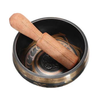 

11.5cm Copper Buddhism Alms Bowl Yoga Tibetan Meditation Sound Yoga Bowl Therapy Chakra Singing Bowl Home Decor Ornament