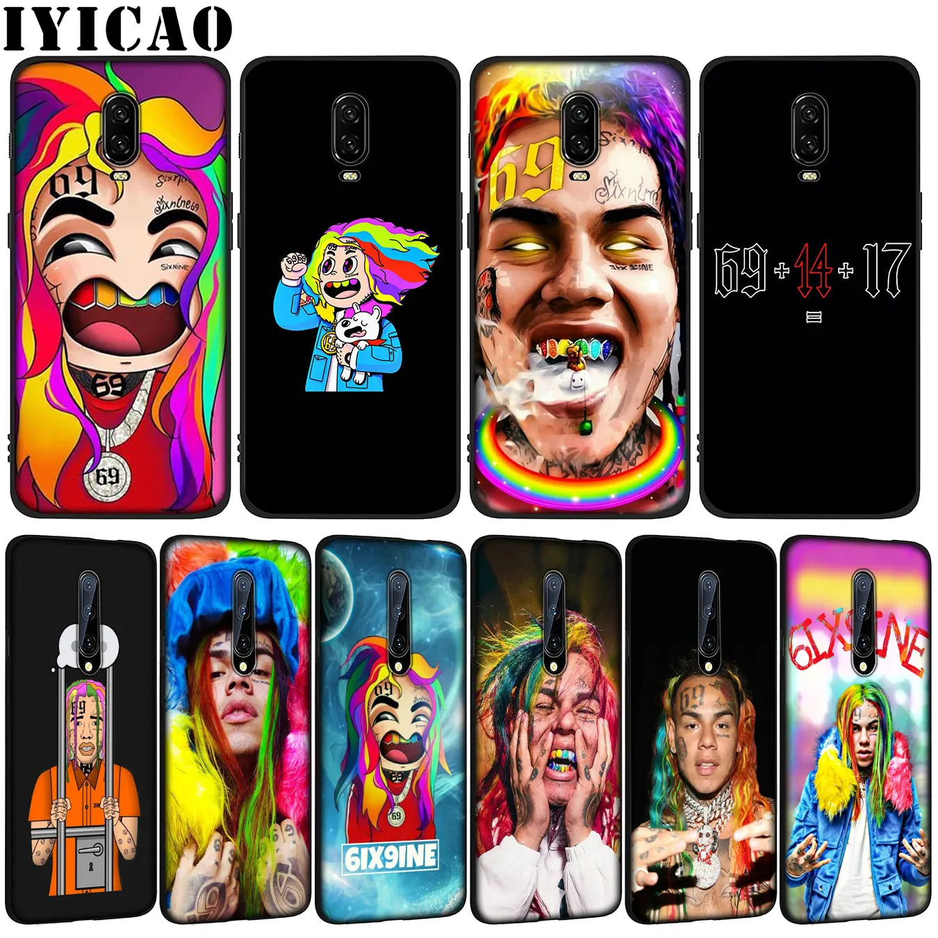 6ix9ine хип-хоп рэппер горячий мягкий ТПУ Черный силиконовый чехол для телефона OnePlus