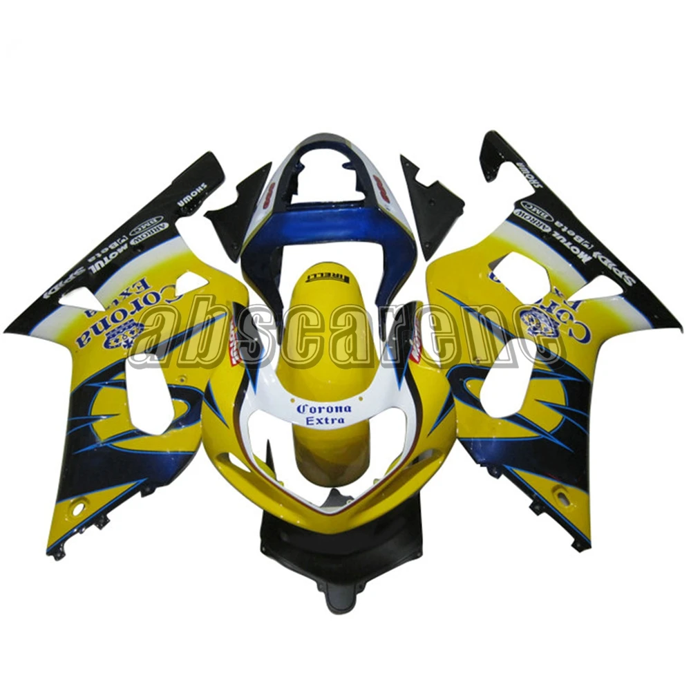 Полный комплект обтекателей для Suzuki GSXR600 GSXR750 K1 2000 2001 2002 2003 ABS пластик инъекции кузова мотоцикла глянцевый желтый синий