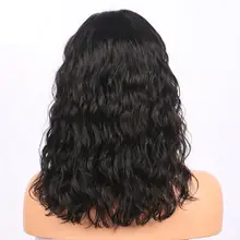 18 дюймов Pro натуральный ручной работы вьющиеся дышащие средняя часть отдельные передние кружевные женские волосы парики бразильские средние отбеленные узлы