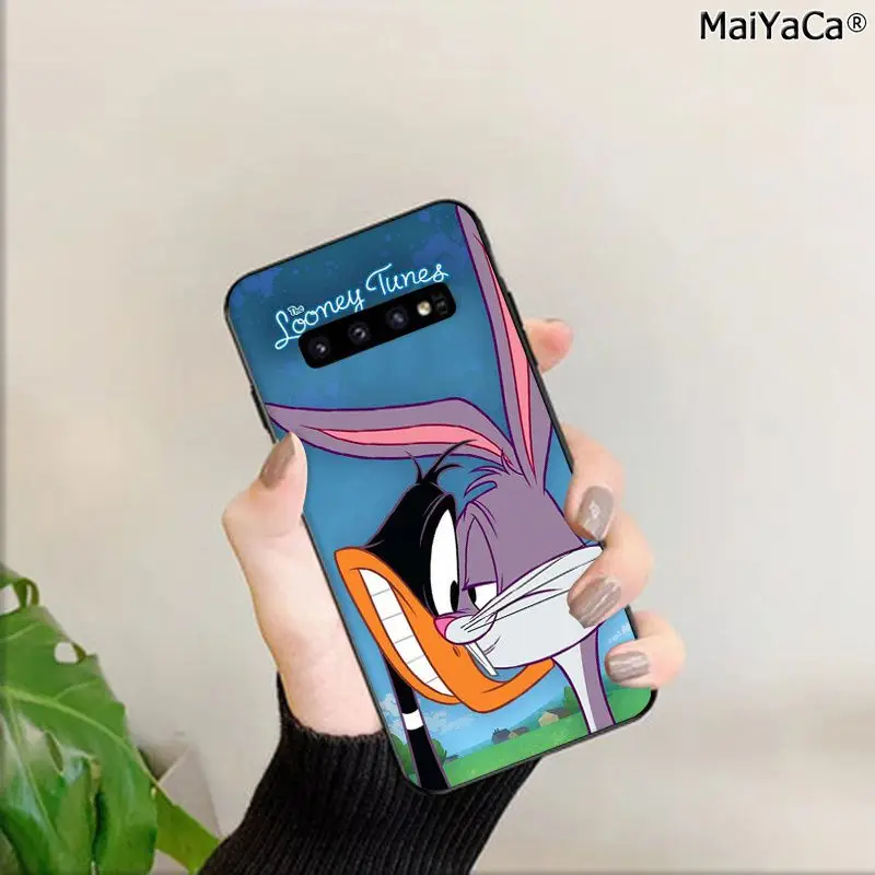 A4 MaiYaCa Looney tung TPU черный чехол для телефона чехол для samsung S9 S9 plus S6 edge plus S7 S7edge S8 S8plus S10 S10 plus - Цвет: A4