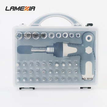 

LAMEZIA 41 In 1 Multifuncational Telescopic Screwdriver Set T Type Sleeve CRV Precision Screw Driver Maintain Tools For PC Phone