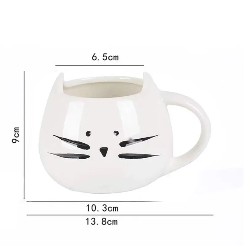 OOTDTY 2 шт./компл. Кофе кофейная кружка в виде кота Керамика чашки рождественские подарки на день рождения забавные Животные кружка чашка подарок на день Святого Валентина
