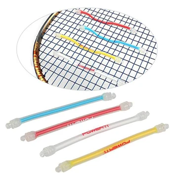 

4pcs Tennis Racket Damper Shock Absorber Silicone Tennis Bat Vibration Absorbing Shock Reducing Anti-Slip Strips