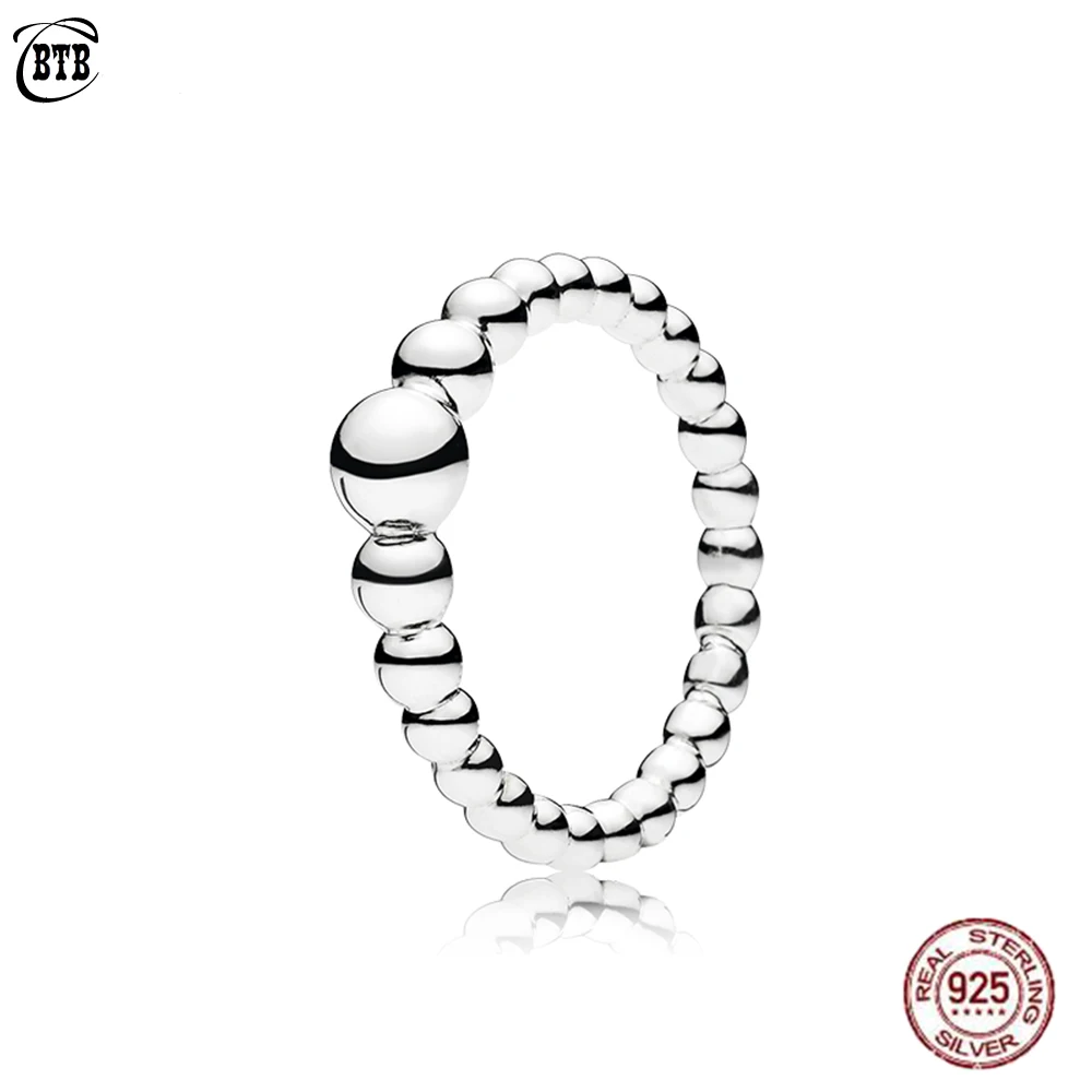 

2018 Winter Authentic 925 Sterling Silver Original PAN String of Beads Ring For Women Bangle Bead Charm Gift Fine Jewelry