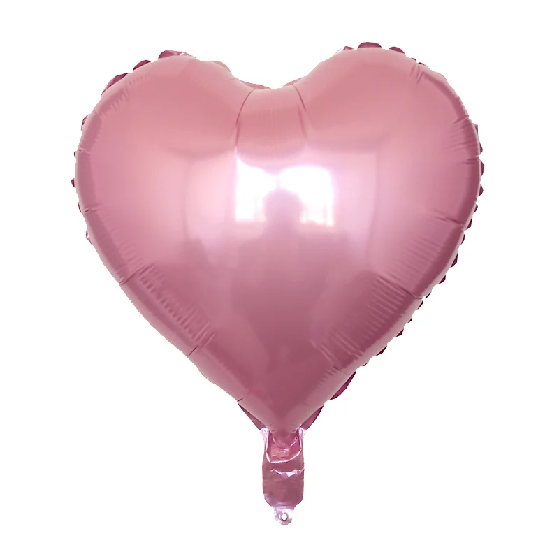 10 шт., 18 дюймов, розовое золото, красная фольга, сердце, шары, свадьба, гелиевый надувной шар, металлик, свадьба, день рождения, Декор, подарки - Цвет: Розовый