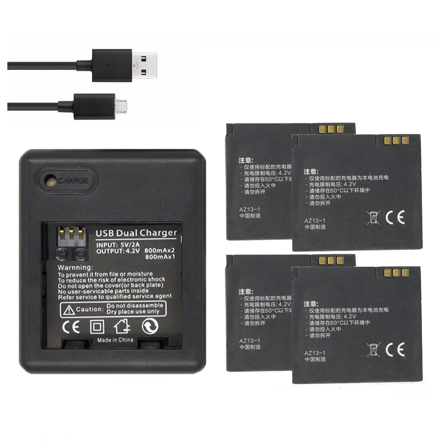 Аккумулятор для Xiaomi yi батареи xiaoyi + двойное зарядное устройство Yi xiao mi аксессуары