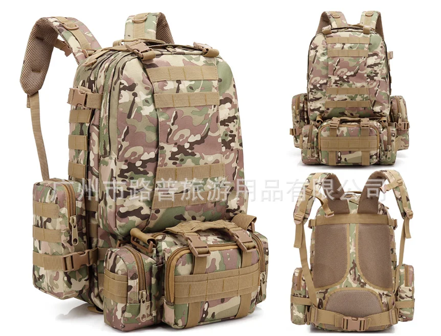 outdoor mountaineering attack large 3P package travel double shoulder backpack Army camouflage bag Tactical bag