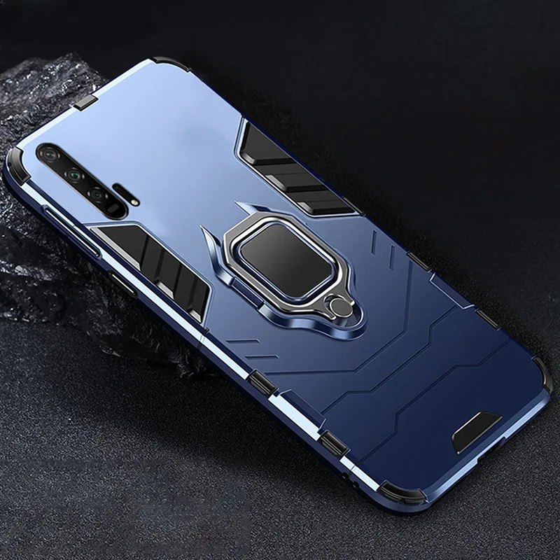 Для huawei Honor 20 чехол с кольцом для пальцев противоударный жесткий чехол для телефона бампер чехол для Honor 20 Pro защитный чехол