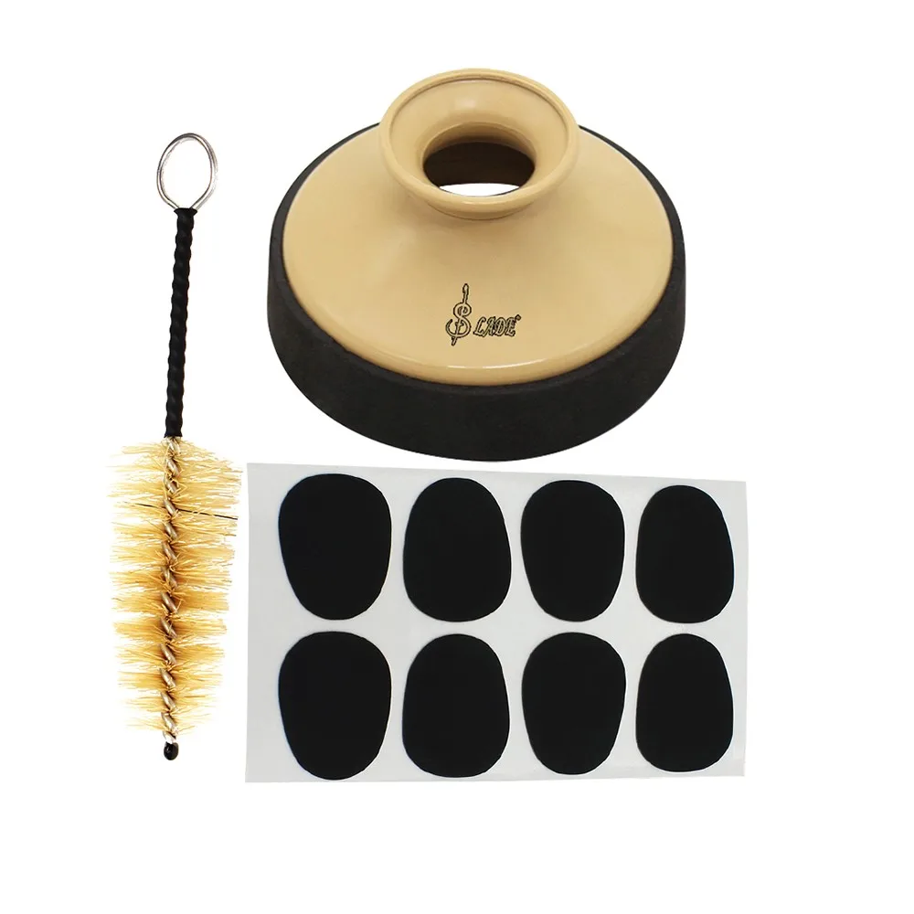 

3-in-1 Saxophone Sax Accessories Kit Sax Mute, Mouthpiece Brush and Rubber Pads
