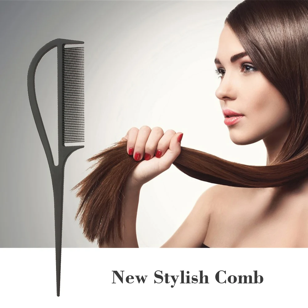 

Teeth Teasing Hair Comb Detangling Brush Rat Tail Comb Adding Volume Back Coming Hairdressing Highlight Combs