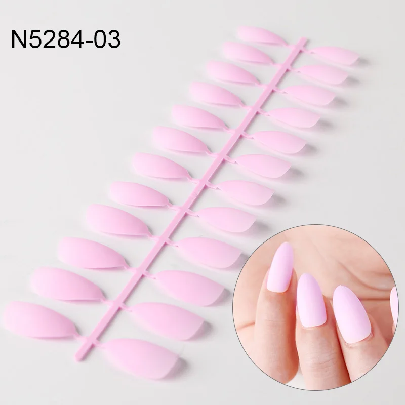 Fake Nails Matte False Nail 24pcs Detachable Tips for Nail Extension Manicure Press on Fake False Nails Art Decoration - Цвет: 03