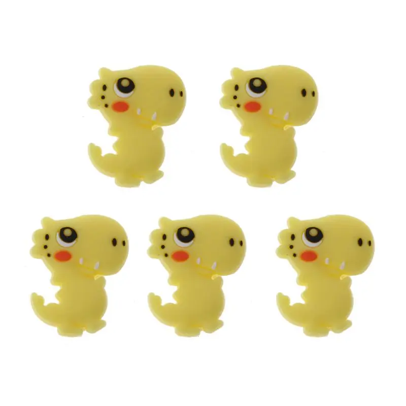 Цвет: желтый 5pcs Silicone Beads Baby Teething Chews Nurse Gift Toys For DIY Necklace Teether Silicone Beads - Цвет: Цвет: желтый