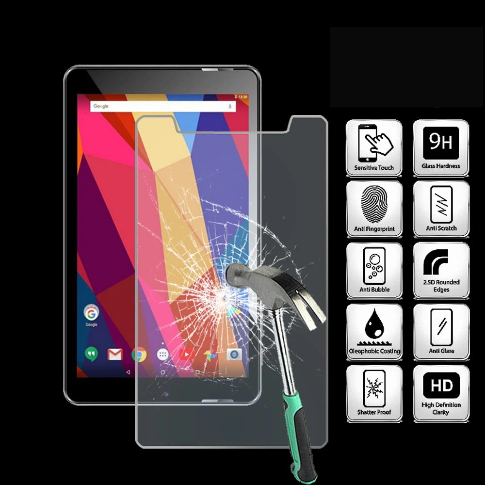 

For Argos Alba 8 Inch Tablet Ultra Clear Tempered Glass Screen Protector Anti-friction Proective Film
