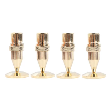 

4 Pairs Foot Isolation Stand M8x43 Adjustable Height Electroplating Solid Shock Absorption Floor Disc Speaker Spike Set Base Pad