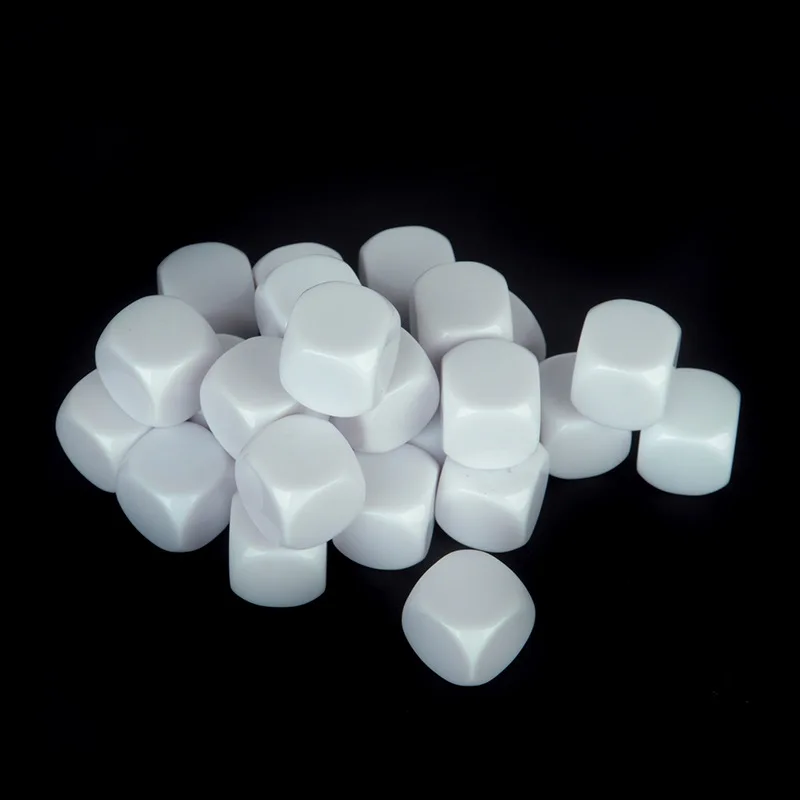 

16 Shiny Side Dice Usable Marker Pen Doing Homework Funny Interest Teaching Blank Dice DIY Dice Circular Bead