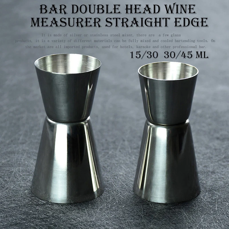 Stainless Steel Cocktail Measuring Jigger Double Jigger Measure Shot Drink Spirit Measure Cup Bar Accessories Bar Tools