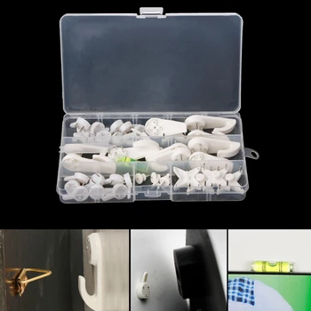 

39Pcs Light Duty Seamless Nail Wall Photo Frame Paintings Hooks Picture Hangers