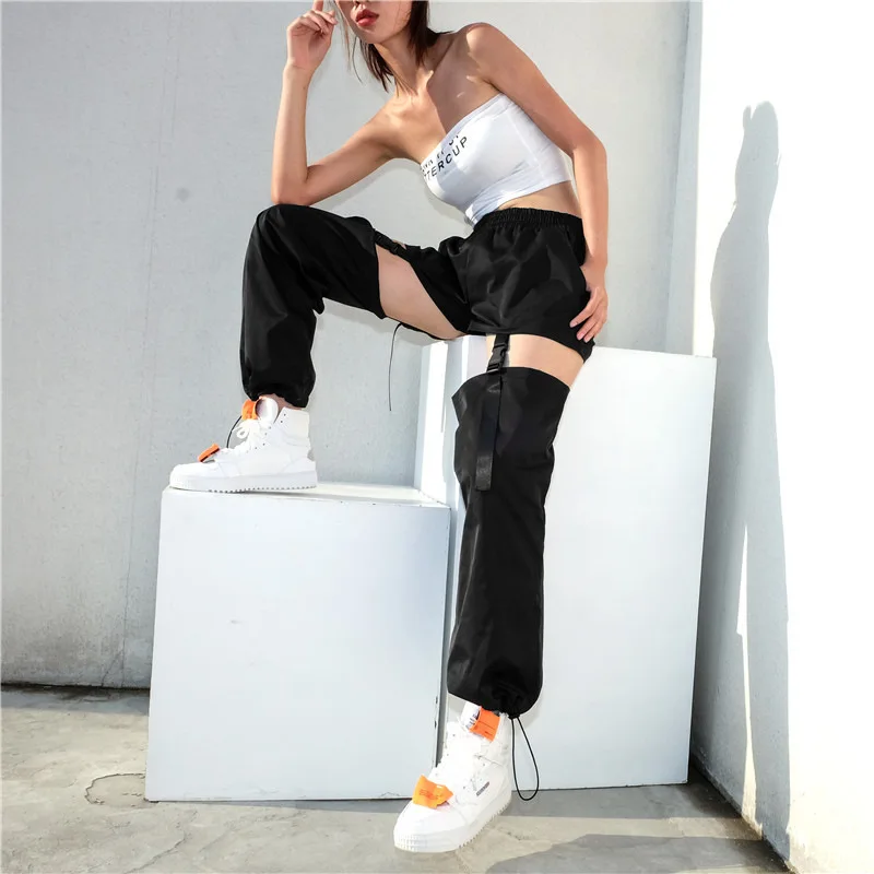

Autumn Women's Personalized Overalls, High-waisted Solid Color, Hollow And Detachable Trousers, Fashionable Ladies' Trendy Wear