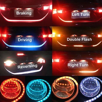 

Car Additional Stop Light Dynamic Streamer Floating LED Strip 12v Auto Trunk Tail Brake Running Turn Signal Lamp