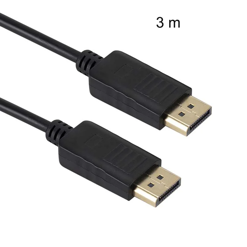 YuBeter DP к DP кабель DisplayPort конвертер адаптер кабель со штыревыми соединителями на обоих концах для подключения аудио-видео конвертер для портативных компьютеров 1,8/3 м опционально - Цвет: 3 Meter