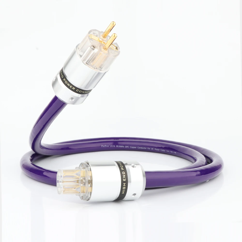 D5168 8N OCC AC power cable Gold plated European standard Power Connector EU Schuko Cord HIFI | Электроника