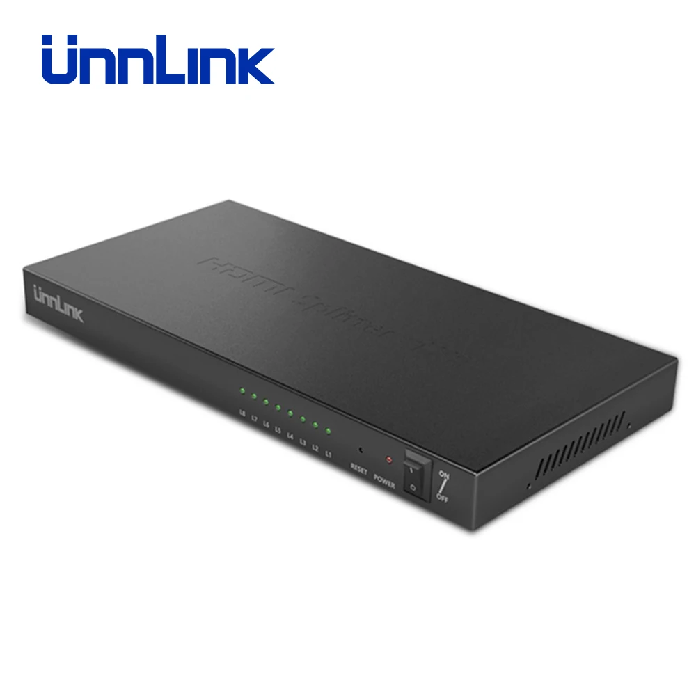 Разветвитель Unnlink HD MI 1X8 FHD 1080p @ 60 Гц 1 в 8 Выход для светодиодный LED TV mi Box3 Монитор