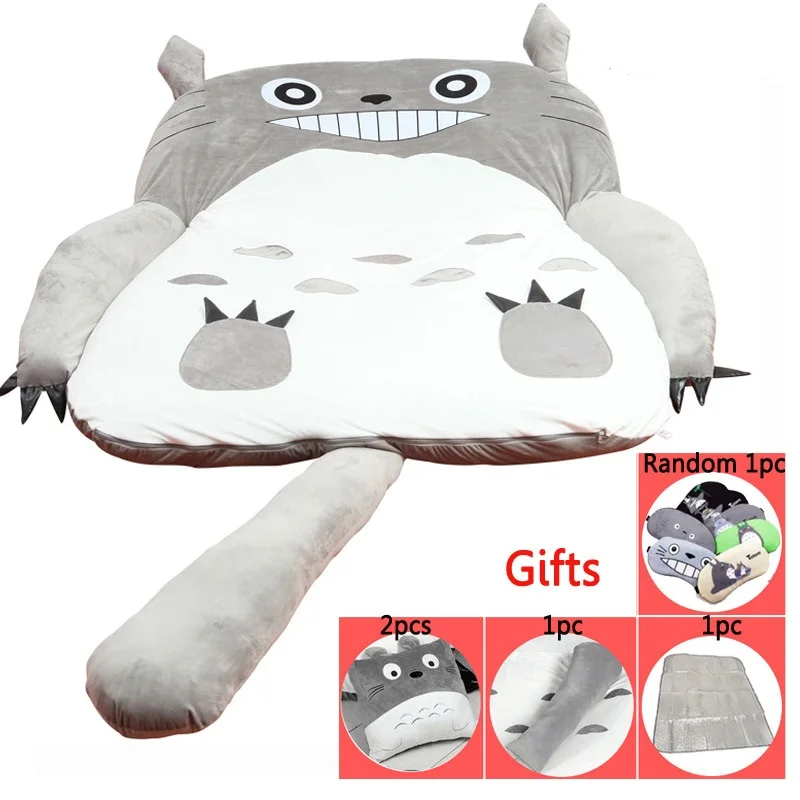 2x1.4m 1,9X1,3 м/2,0X1,4 м Мой сосед Тоторо татами спальный двойной кровать Beanbag диван теплый мультфильм Тоторо татами спальный мешок матрас - Цвет: 2x1.4m