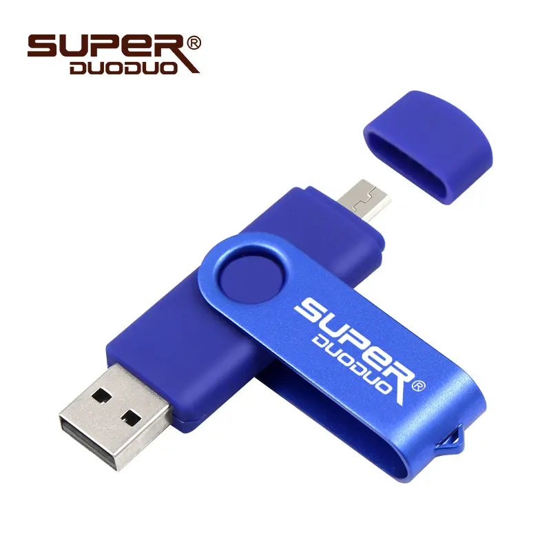 Цветной флеш-накопитель OTG 64 Гб 128 Гб карта памяти Отличное качество USB флеш-накопитель 16 ГБ 32 ГБ флеш-накопитель usb2.0 2 в 1 cle usb