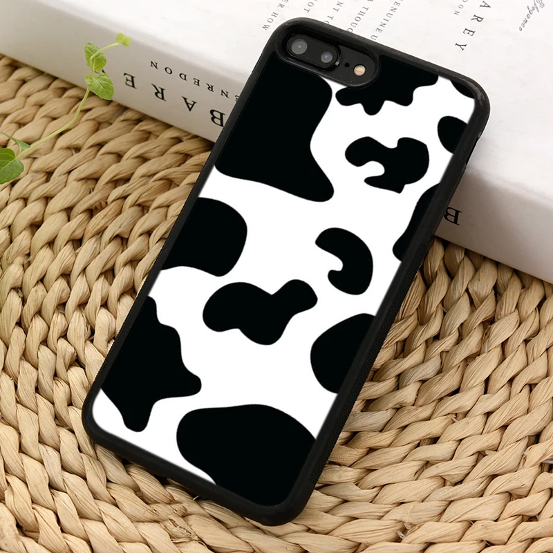 MaiYaCa Тонкий чехол для телефона с принтом пятнистой коровьей кожи iPhone 5 6 S 7 8 plus 11 12