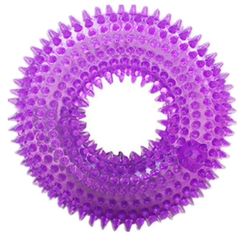 Purple Собака для зубов прорезывание зубов жевательная игрушка прочная обучающая звуковая игрушка товары для домашних животных TP899 - Цвет: Purple