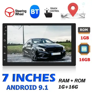 

Durable Bluetooth Radio Multi-function 7168 Upgraded Double DIN Car Stereo Android 9.1 GPS WiFi BT 4.0 Radio Head Unit