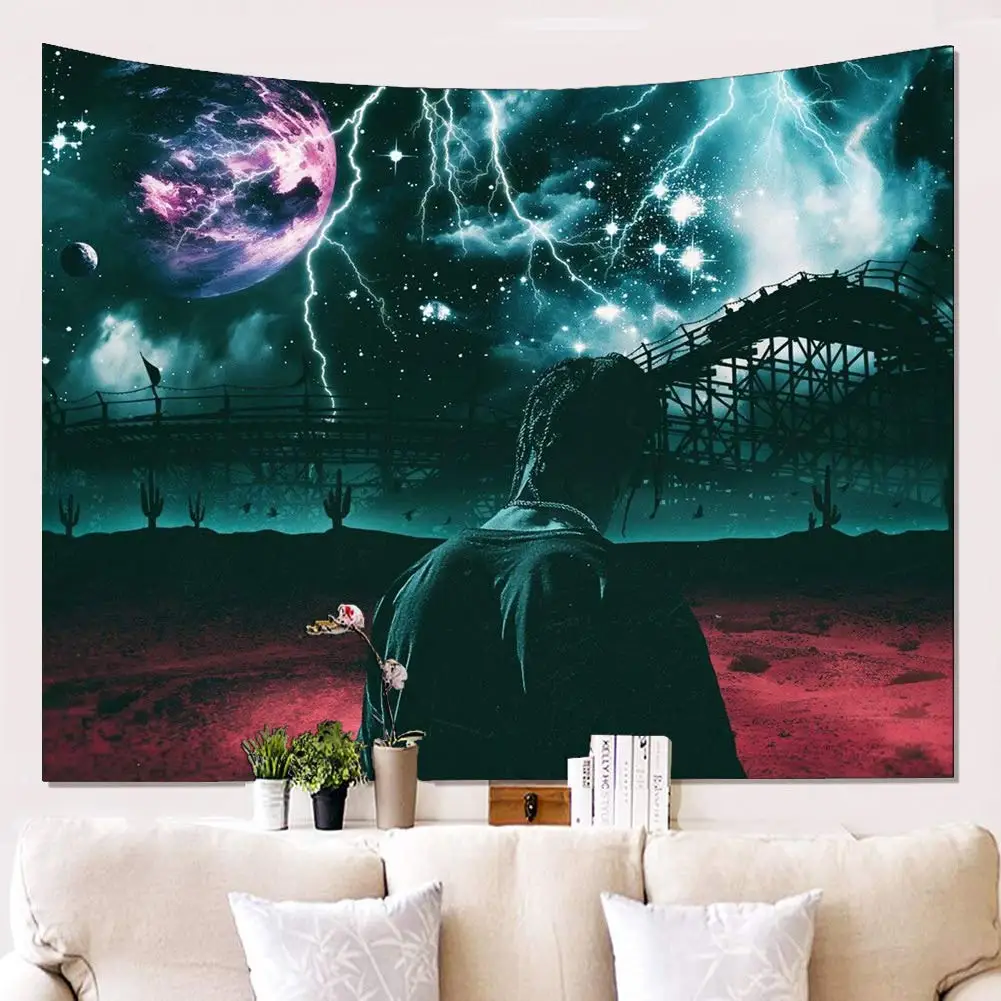 

Fanart Astroworld Tapestry Wall Handing Living Room Bedroom Decoration
