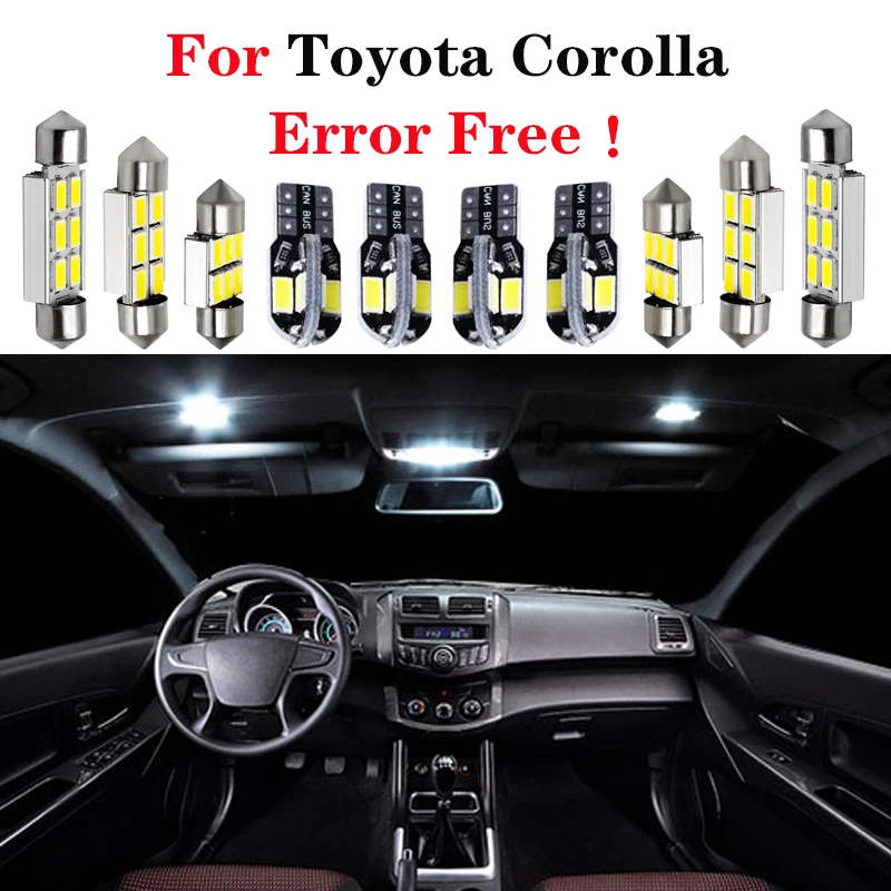 Комплект светодиодных ламп для салона Toyota Corolla 2009 2013 6 шт.|Сигнальная лампа| |