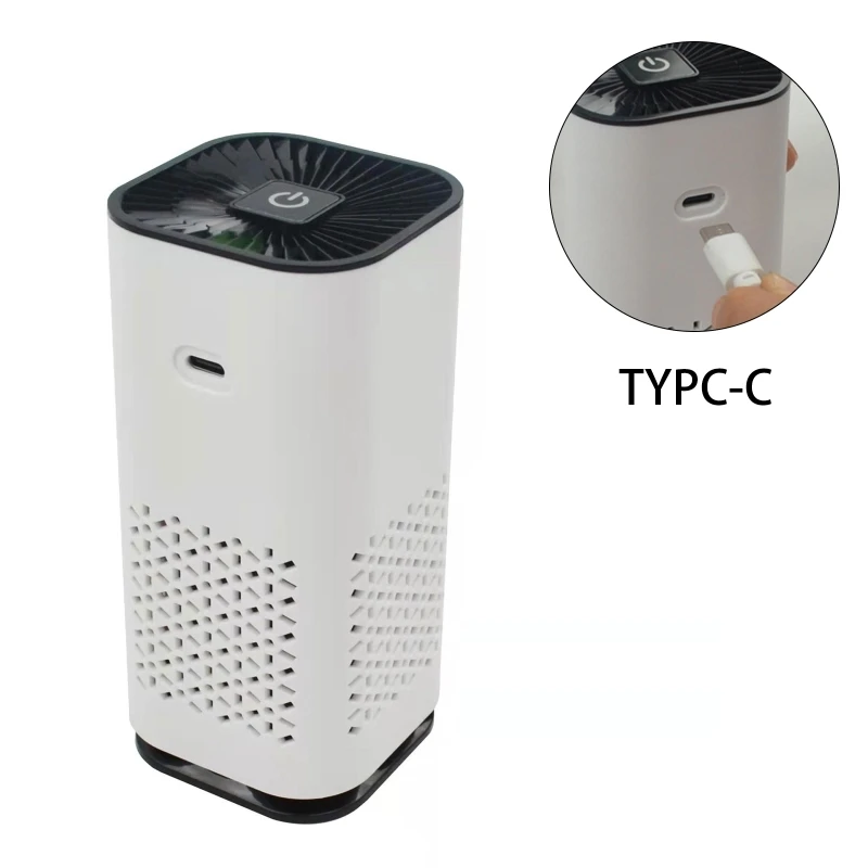 

Mini Air Purifiers Negative Ion Car Purifier with H13 HEPA True Activated Carbon