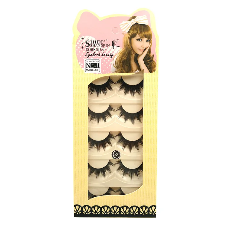 

New makeup eyelashes 5 pairs of handmade eyelashes to lengthen natural thick false eyelashes wholesale need long eyelashes