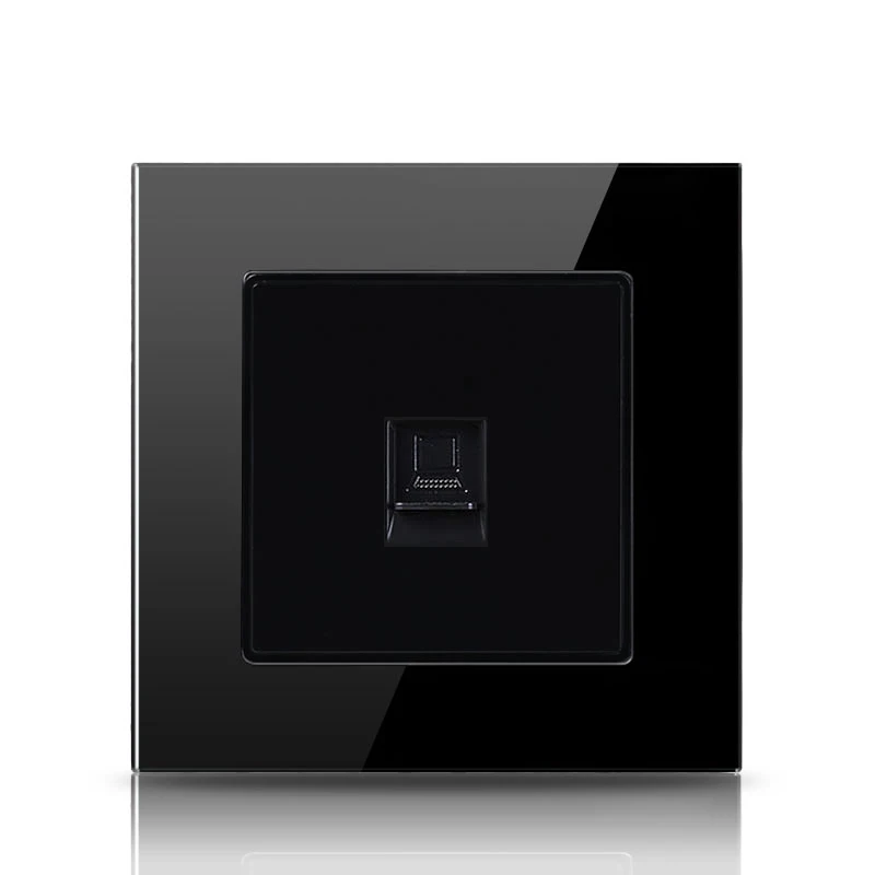 Rj45 Outlet Atlectric Rj45 и ТВ порт выход телевидение и компьютерная розетка двойной Интернет порт розетка Роскошная стеклянная панель Разъем розетки,socket - Тип: Rj45 Outlet