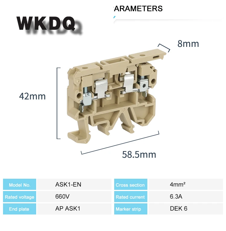 Weidmuller ASK 1 Fused Terminal Block Lot of 10