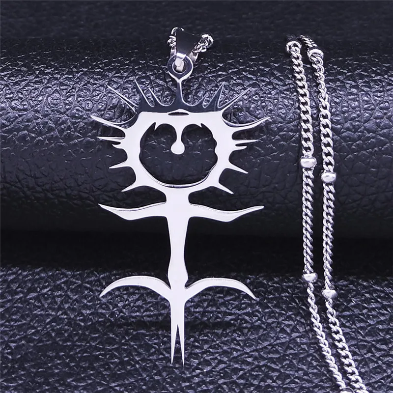 Fashion Ghostemane Stainless Steel Charm Necklaces for Women Silver Color Chain Necklaces Jewelry colgantes mujer N4413S03 - Image 4